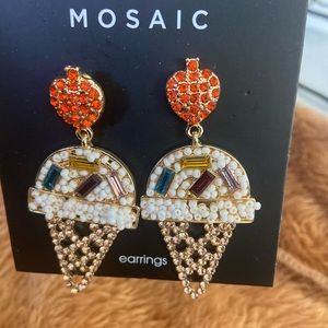 Rhinestone earrings Icebcream